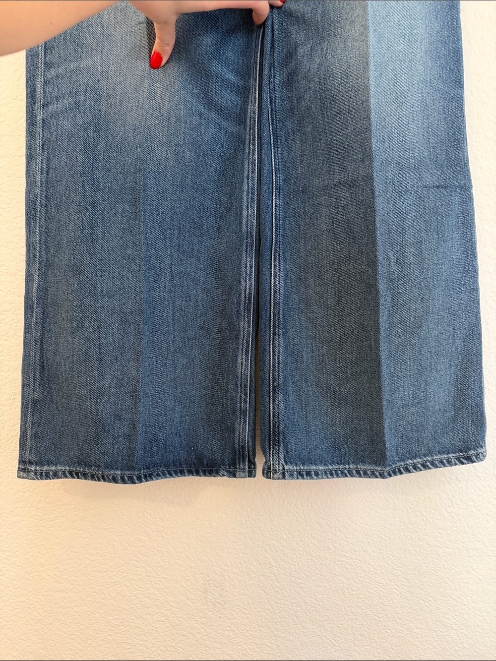 PAIGE Zoey 31” Tie High-Rise Wide-Leg Jeans in Serenite Size 26 - Picture 5 of 10